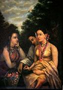Raja Ravi Varma Shakuntala despondent Spain oil painting artist